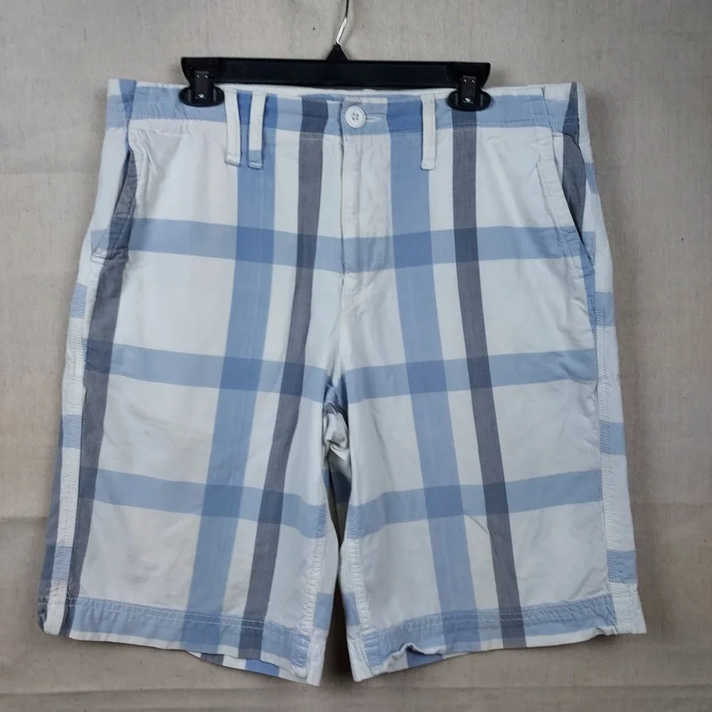 Urban Pipeline Shorts Mens 34 Classic Fit Blue Plaid CottonClassic casual...